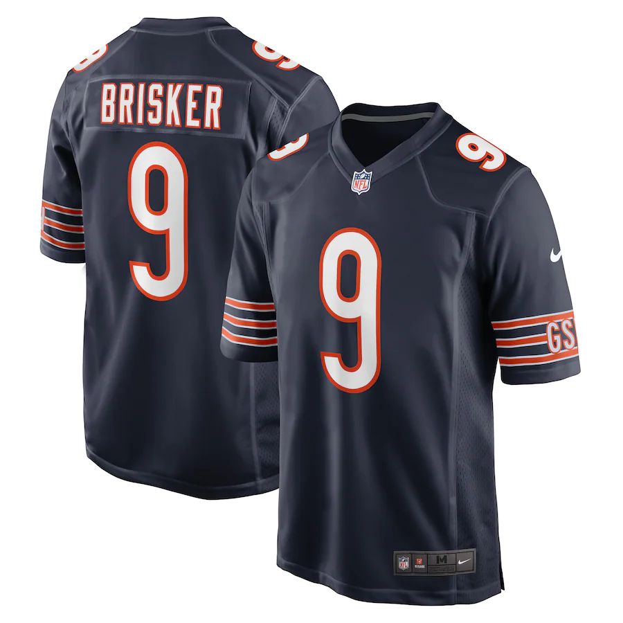 Men Chicago Bears #9 Jaquan Brisker Nike Navy Game Player NFL Jersey